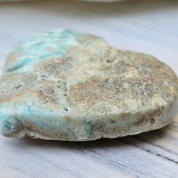 Hemimorphite Heart–59g Blue-Green Crystal for Emotional Balance Grounded Healing - Picture 14 of 15